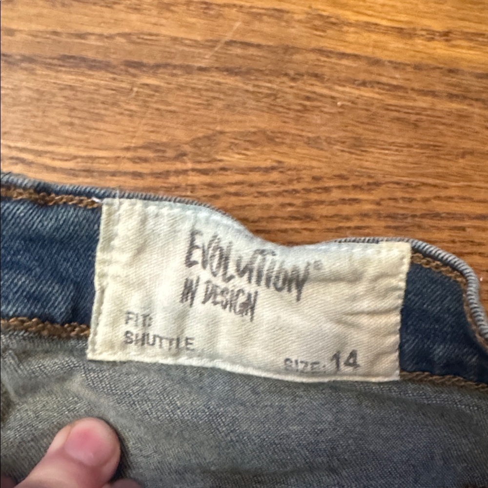 NWOT Evolution In Design Distressed Blue Jeans size 14 - Picture 2 of 5